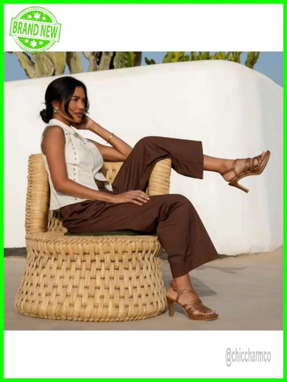 Platform Heels Strappy Stiletto Round Toe Slip-Resistant